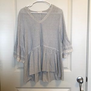 Beautiful striped flowy woman’s shirt